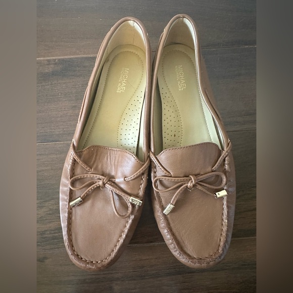 Michael Kors Sutton Brown Leather Loafers Sz 8.5 - Picture 3 of 12